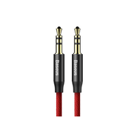 Кабель AUX Audio TRS M/M 1.0 м Yiven Audio Cable M30 червоно-чорний Baseus