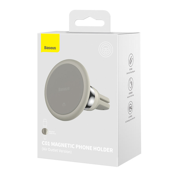 Тримач автомобільний Baseus Magnetic Creamy White (SUCC000102)