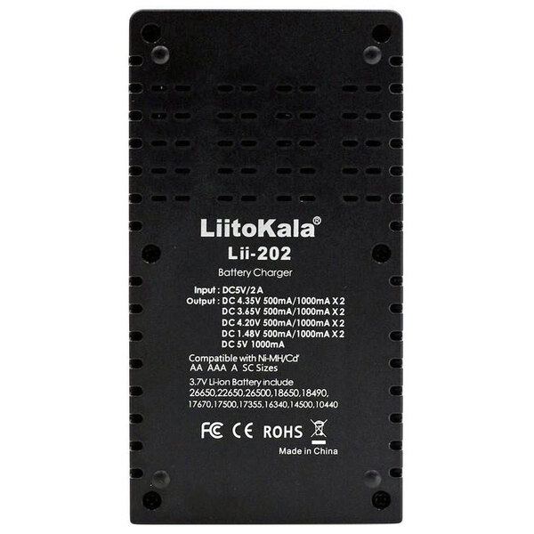 Зарядний пристрій Liitokala Lii-202