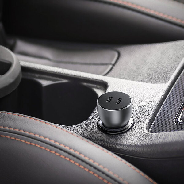 Автомобильное зарядное устройство для Ugreen CD213 (2xUSB 40W (USB-C) QC 3.0+ Gray (70594)