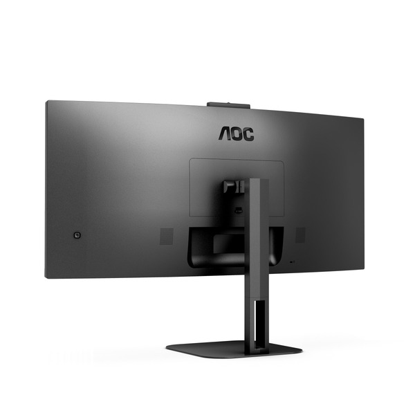 Монітор TFT 34" AOC CU34V5CW/BK, WQHD, VA, 100Гц, 1 мс, вигнутий, HDMI, DP, USB-C, USB-hub, webcam, колонки