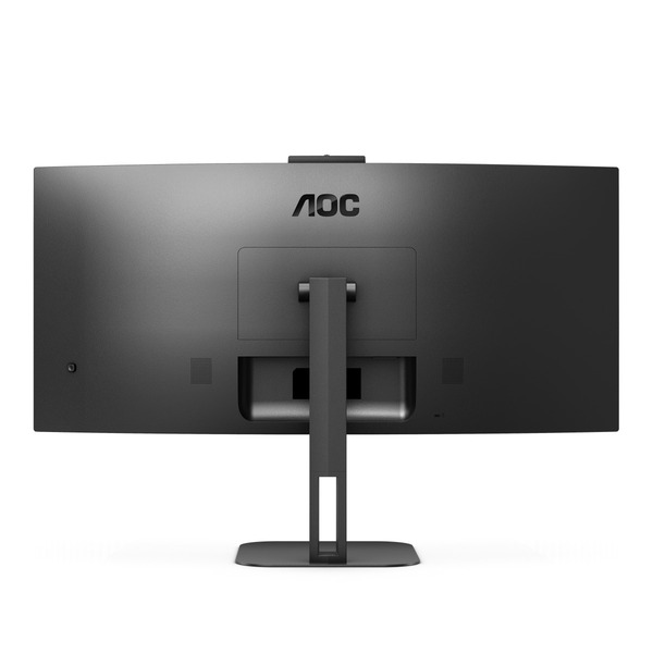 Монітор TFT 34" AOC CU34V5CW/BK, WQHD, VA, 100Гц, 1 мс, вигнутий, HDMI, DP, USB-C, USB-hub, webcam, колонки