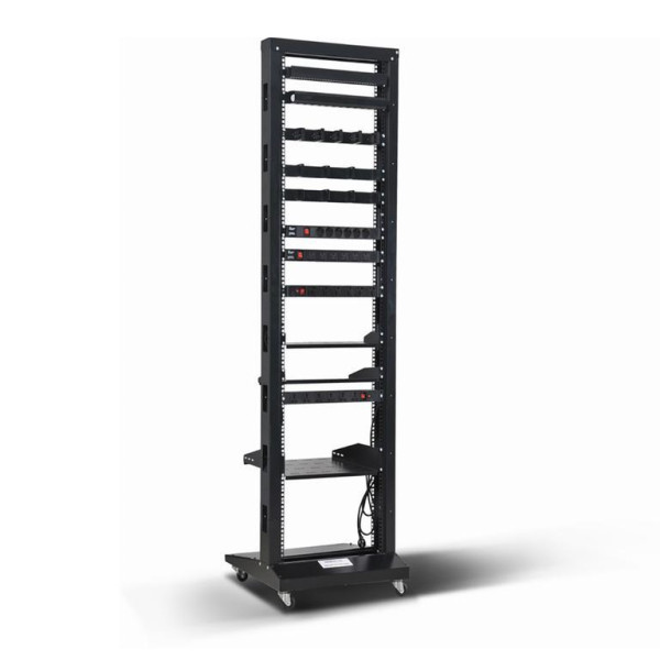 Стійка 19, high 42U, подвійна, чорна, 250кг, Kingda