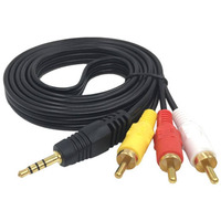 Кабель AV 3.5mm M - 3xRCA M 1.5m