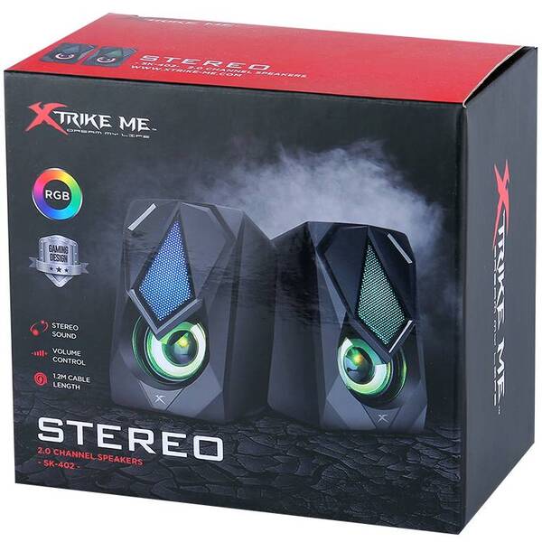 Комп'ютерні колонки 2.0 XTRIKE ME SK-402, 6Вт LED USB