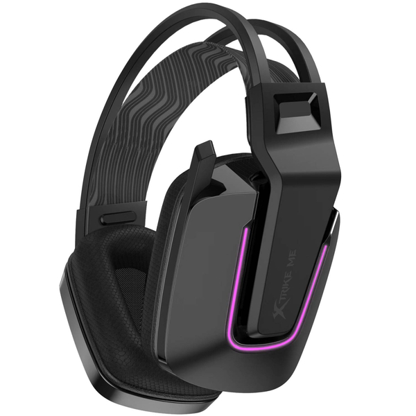 Наушники XTRIKE ME GH-712, USB+3.5мм, RGB, кабель 2м, черные