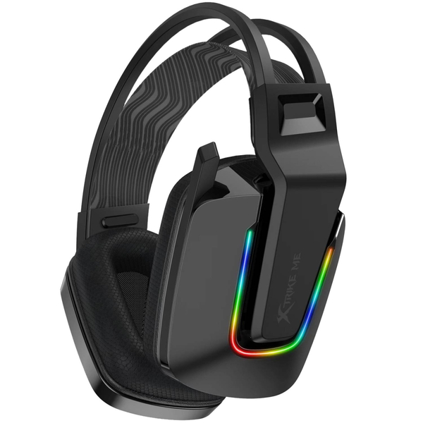Наушники XTRIKE ME GH-712, USB+3.5мм, RGB, кабель 2м, черные