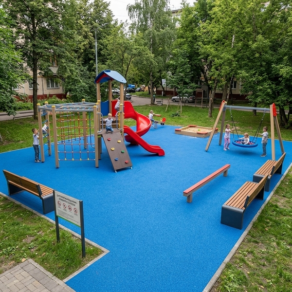 EPDM крихта Синя