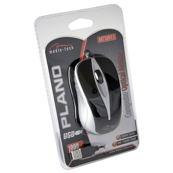 Миша Media-Tech Plano Silver (MT1091S)