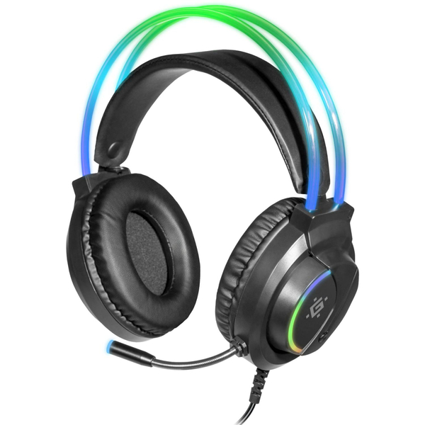 Навушники DEFENDER (64555) Flame, RGB, провід 2 м., чорний