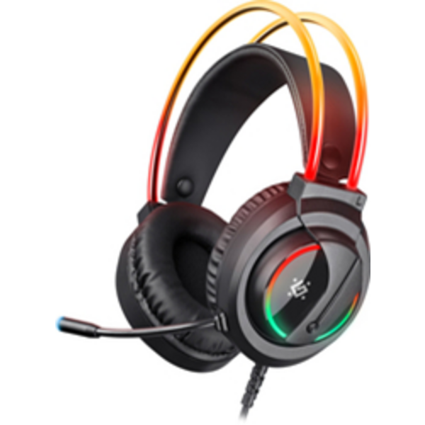 Наушники DEFENDER (64555) Flame, RGB, провод 2 м., черный