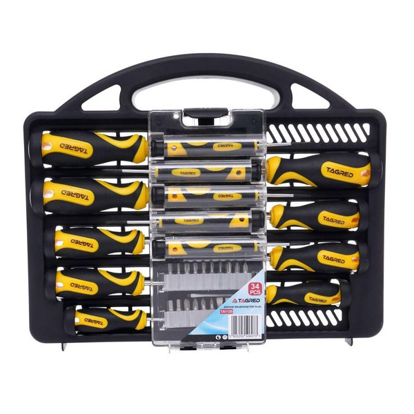 Набір викруток та бітів TAGRED TA1135, 34 шт