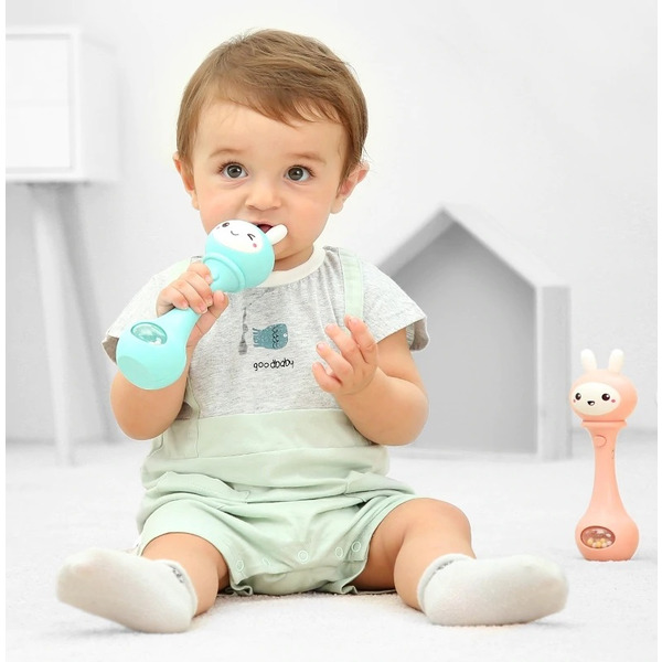 Брязкальце-гризунець Beiens музичний Зайчик (YZ02yellow) жовтий (на батарейках)