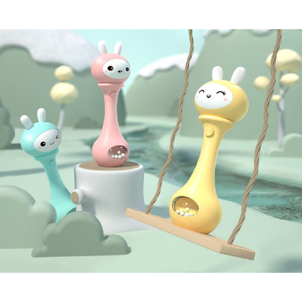 Брязкальце-гризунець Beiens музичний Зайчик (YZ02yellow) жовтий (на батарейках)