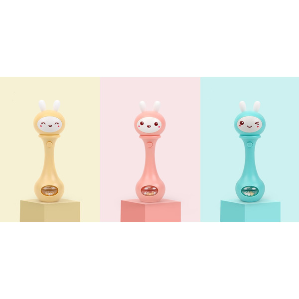 Брязкальце-гризунець Beiens музичний Зайчик (YZ02yellow) жовтий (на батарейках)