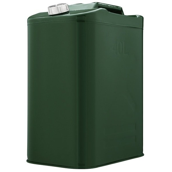 Каністра паливна вертикальна 40л метал 1мм, 5.2кг, зелений 2E