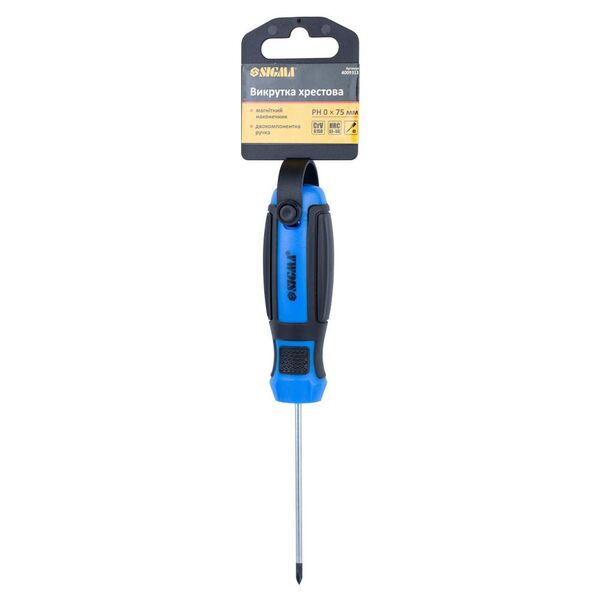 Викрутка хрестова PH 0×75мм CrV Mega SIGMA (4009311)