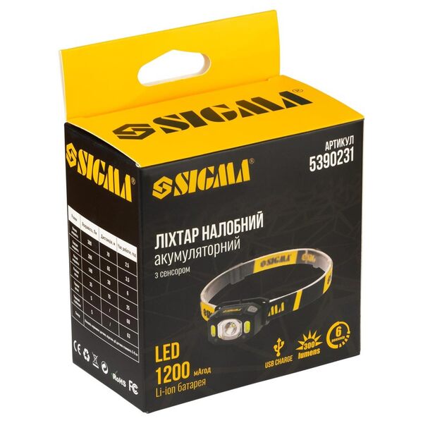 Ліхтар Налобний SIGMA SG-5390231