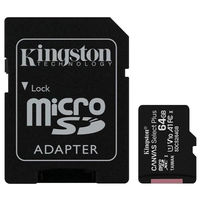 Карта памяти Kingston 64GB microSDXC Canvas Select Plus 100R A1 C10 Card+ADP