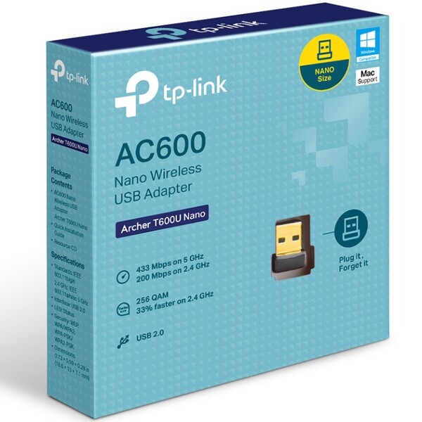 Бездротовий адаптер TP-Link Archer T600U Nano