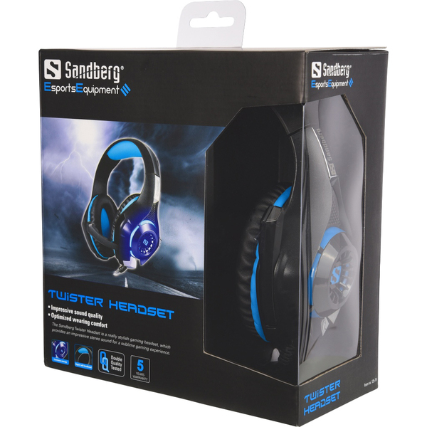 Навушники Sandberg Twister Headset Led Black/Blue (125-79)