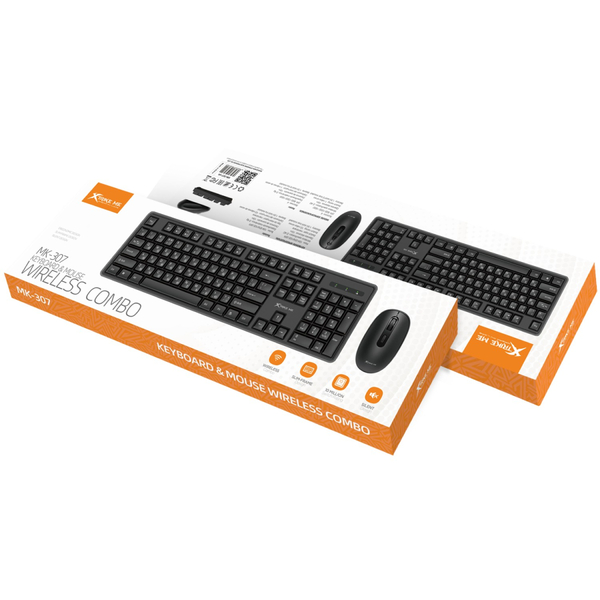 Комплект (клавіатура, миша) Xtrike Me MK-307 UA Black