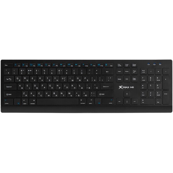 Комплект (клавіатура, миша) Xtrike Me MK-208W UA Black