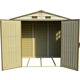 Сарай пластиковый StoreAll 245x168x220 см слоновая кость, коричная крыша Сарай для сада дачи Хозблок Хозблок для сада