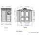 Сарай пластиковый StoreAll 245x168x220 см слоновая кость, коричная крыша Сарай для сада дачи Хозблок Хозблок для сада
