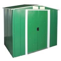 Сарай металлический ECO 202x122x181 см зеленый с белым Сарай для сада дачи Хозблок Хозблок для сада