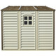 Сарай пластиковый Woodside 325x247x231 см слоновая кость, коричная крыша Сарай для сада дачи Хозблок Хозблок для сада