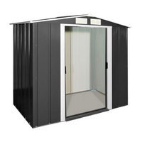 Сарай металлический ECO 202x182x181 см серый с белым Сарай для сада дачи Хозблок для сада