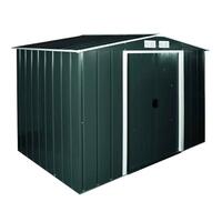 Сарай металлический ECO 262x241x191 см зеленый с белым Сарай для сада дачи Хозблок Хозблок для сада