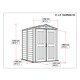 Сарай пластиковий YardMate 171x171x210 см темно-сірий