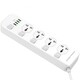 Фільтр живлення ProLogix Premium (PR-SC4408W) 4 розетки, 4 USB, 2 м, з вимикачами, білий