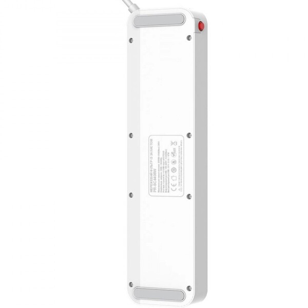 Фільтр живлення ProLogix Premium (PR-SC4408W) 4 розетки, 4 USB, 2 м, з вимикачами, білий