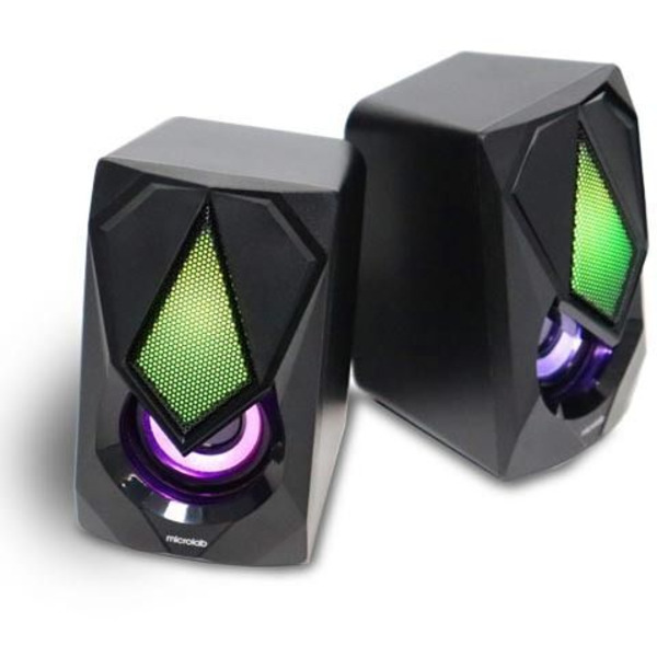 Акустична система 2.0 MICROLAB B-25 USB LED Black (B-25)