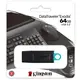 Флеш пам'ять USB Kingston DataTraveler Exodia 64GB USB 3.2 Gen1 Black/Teal (DTX/64GB)