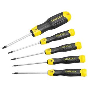 Набір викруток CushionGrip, 5 штук, Torx: №: TT5, TT6, TT8, TT10, TT15 STANLEY STHT2-65155