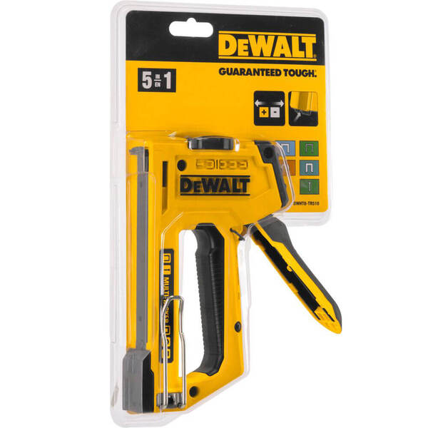 Степлер DeWalt MULTI TACKER 5 в 1 скоби тип A, G, H 6-14 мм, цвяхи J 12, 15 мм (DWHT0-TR510)