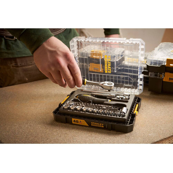 Набір торцевих головок 1/4 FATMAX® Maxi Drive, шестигранних, 48 предметів STANLEY FMMT98101-0