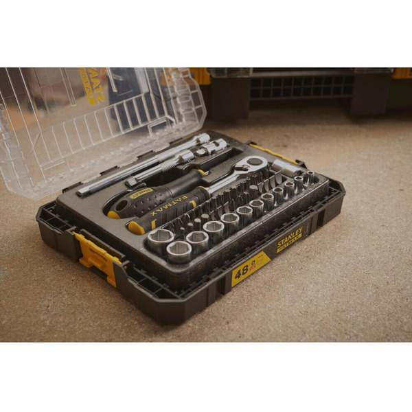 Набір торцевих головок 1/4 FATMAX® Maxi Drive, шестигранних, 48 предметів STANLEY FMMT98101-0