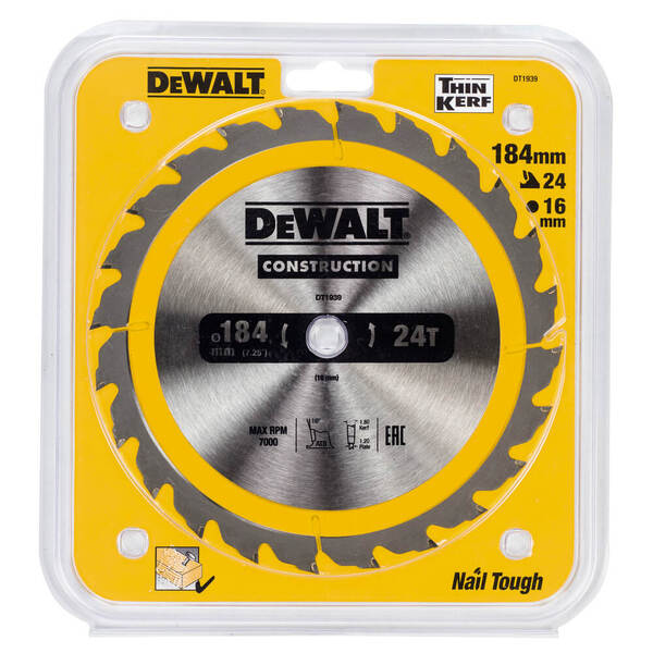 Диск пильный СONSTRUCTION DeWALT DT1939