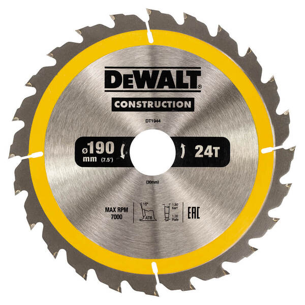 Диск пильный СONSTRUCTION DeWALT DT1944