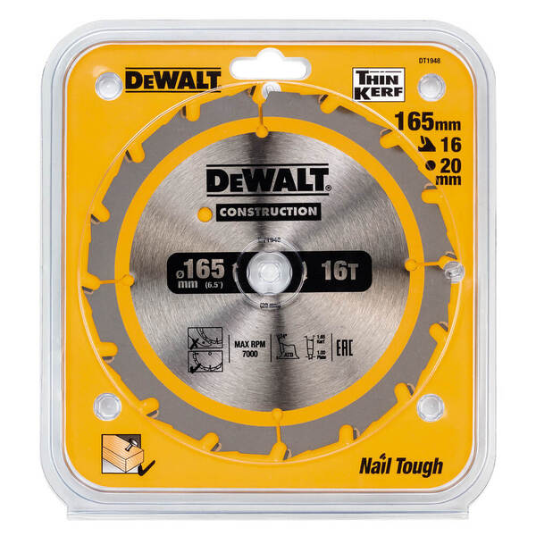 Диск пильный CONSTRUCTION DeWALT DT1948