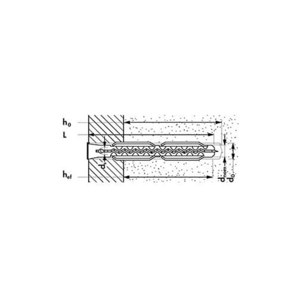 Дюбель нейлоновий ML 6x60 для пустотілої цегли Mungo 1100606