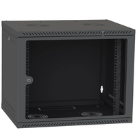 IPCOM 12U 600x600 Шкаф телекоммуникационный двери стекло (черный)