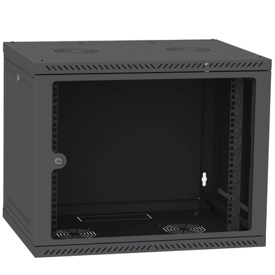 IPCOM 12U 600x600 Шкаф телекоммуникационный двери стекло (черный)