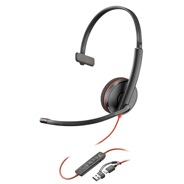 Навушники Poly BlackWire C3210 USB-C HS Mono