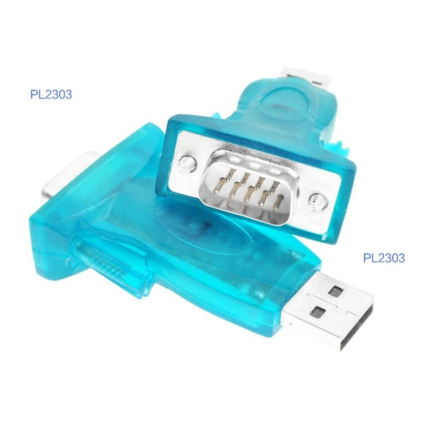 Перехідник USB --> COM (RS232) 9pin, Chipset PL-2303, синій